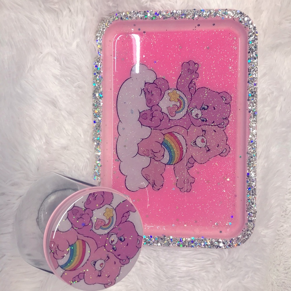 Carebears Rolling Tray with Stash Jar